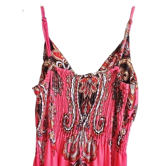 BOBBI BROOKS PAISLEY PRINT MAXI DRESS Sz M - Picture 3 of 7